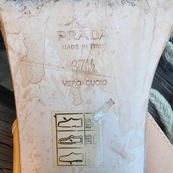 Prada Calzature Donna Sandles with Box Size 37.5 US 7.5 made in Italy ๐ฎ๐น - Picture 5 of 8